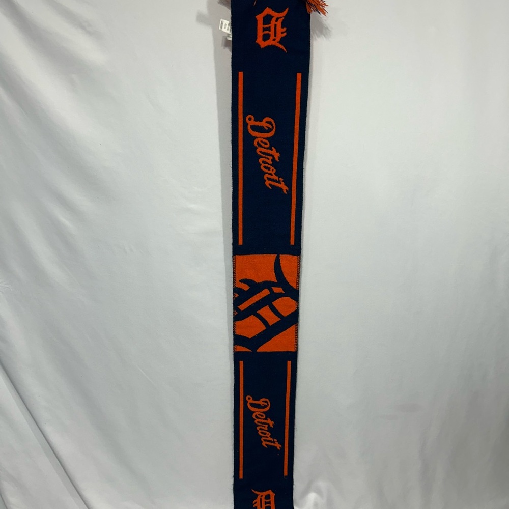 Collectors Detroit Themed Scarf in Navy and Orange